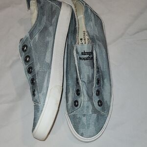 Simply Southern Blue Canvas Slip-Ons